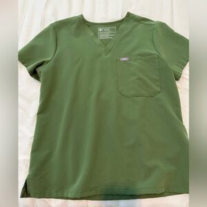 Figs Green Catarina Scrub Top